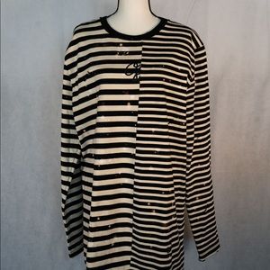Off white Longsleeve striped t